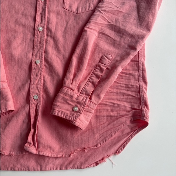 NWOT Frank & Eileen Eileen Relaxed Button-Up Shirt Sunset XS Distressed Coastal - Picture 7 of 13